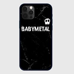 Чехол для iPhone 12 Pro Max Babymetal glitch на темном фоне: символ сверху, цвет: 3D-черный