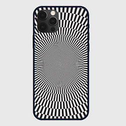 Чехол для iPhone 12 Pro Max Психоделические линии, цвет: 3D-черный