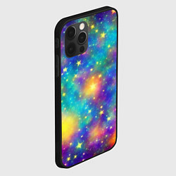 Чехол для iPhone 12 Pro Max Звездный космос, сияющий волшебством, цвет: 3D-черный — фото 2