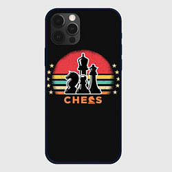 Чехол для iPhone 12 Pro Max Шахматные фигуры chess, цвет: 3D-черный