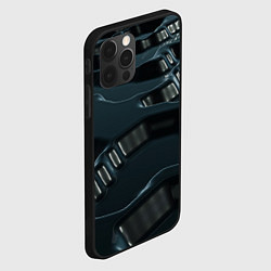Чехол для iPhone 12 Pro Max Жидкий металл, цвет: 3D-черный — фото 2