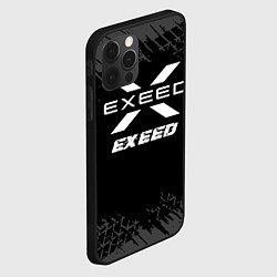 Чехол для iPhone 12 Pro Max Exeed speed на темном фоне со следами шин, цвет: 3D-черный — фото 2