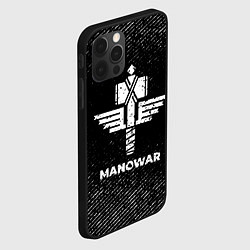 Чехол для iPhone 12 Pro Max Manowar с потертостями на темном фоне, цвет: 3D-черный — фото 2