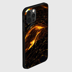 Чехол для iPhone 12 Pro Max Black gold texture, цвет: 3D-черный — фото 2