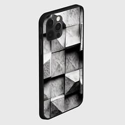 Чехол для iPhone 12 Pro Max Каменные плиты и обман зрения, цвет: 3D-черный — фото 2