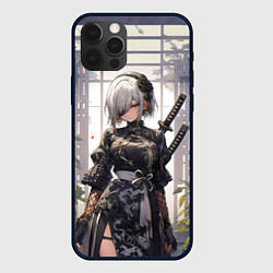 Чехол для iPhone 12 Pro Max Nier automata девушка с мечами, цвет: 3D-черный