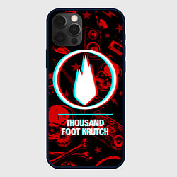 Чехол для iPhone 12 Pro Max Thousand Foot Krutch rock glitch, цвет: 3D-черный