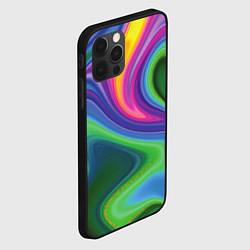 Чехол для iPhone 12 Pro Max Color abstraction, цвет: 3D-черный — фото 2