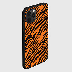 Чехол для iPhone 12 Pro Max Полоски тигра - tiger, цвет: 3D-черный — фото 2