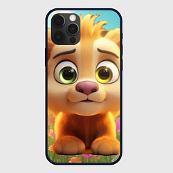 Чехол для iPhone 12 Pro Max Милый маленький львенок, цвет: 3D-черный