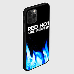 Чехол для iPhone 12 Pro Max Red Hot Chili Peppers blue fire, цвет: 3D-черный — фото 2