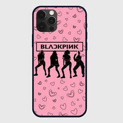 Чехол для iPhone 12 Pro Max Blackpink силуэт, цвет: 3D-черный