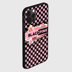 Чехол для iPhone 12 Pro Max Blackpink logo roses, цвет: 3D-черный — фото 2