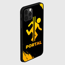 Чехол для iPhone 12 Pro Max Portal - gold gradient, цвет: 3D-черный — фото 2