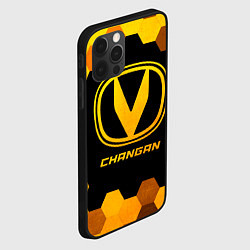 Чехол для iPhone 12 Pro Max Changan - gold gradient, цвет: 3D-черный — фото 2