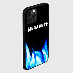 Чехол для iPhone 12 Pro Max Megadeth blue fire, цвет: 3D-черный — фото 2