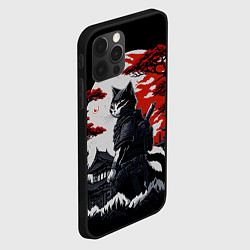 Чехол для iPhone 12 Pro Max Котик ниндзя - мрачный, цвет: 3D-черный — фото 2