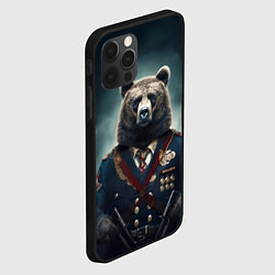 Чехол для iPhone 12 Pro Max Русский медведь от нейросети, цвет: 3D-черный — фото 2