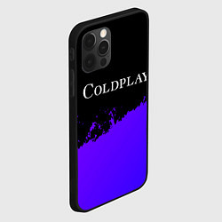 Чехол для iPhone 12 Pro Max Coldplay purple grunge, цвет: 3D-черный — фото 2