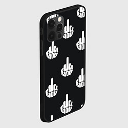 Чехол для iPhone 12 Pro Max С факами на английском - паттерн, цвет: 3D-черный — фото 2