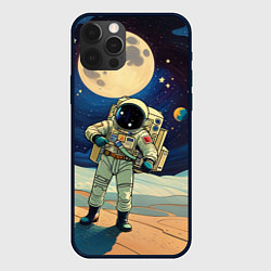 Чехол для iPhone 12 Pro Max Космонавт в ледяной пустыне, цвет: 3D-черный