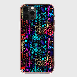 Чехол iPhone 12 Pro Max Флуоресцентные Цветы