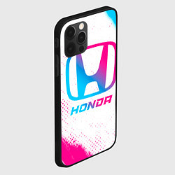 Чехол для iPhone 12 Pro Max Honda neon gradient style, цвет: 3D-черный — фото 2