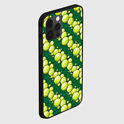 Чехол для iPhone 12 Pro Max Большой теннис - мячики, цвет: 3D-черный — фото 2