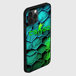 Чехол для iPhone 12 Pro Max CS GO green blue, цвет: 3D-черный — фото 2