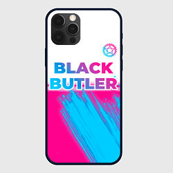 Чехол для iPhone 12 Pro Max Black Butler neon gradient style: символ сверху, цвет: 3D-черный