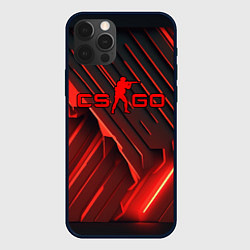 Чехол для iPhone 12 Pro Max CS GO red neon, цвет: 3D-черный