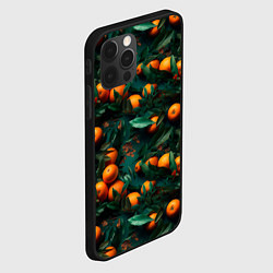Чехол для iPhone 12 Pro Max Яркие апельсины, цвет: 3D-черный — фото 2