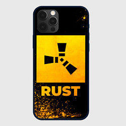 Чехол для iPhone 12 Pro Max Rust - gold gradient, цвет: 3D-черный