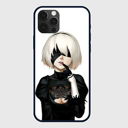 Чехол для iPhone 12 Pro Max Nier: Automata - 2B Кибергражданка, цвет: 3D-черный