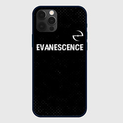 Чехол для iPhone 12 Pro Max Evanescence glitch на темном фоне: символ сверху, цвет: 3D-черный
