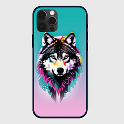 Чехол для iPhone 12 Pro Max Волчья морда - поп-арт, цвет: 3D-черный