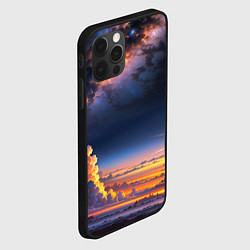 Чехол для iPhone 12 Pro Max Млечный путь и облака на закате, цвет: 3D-черный — фото 2