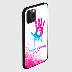 Чехол для iPhone 12 Pro Max Death Stranding neon gradient style, цвет: 3D-черный — фото 2