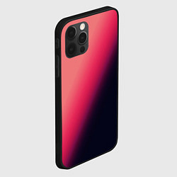 Чехол для iPhone 12 Pro Max Градиент темно-розовый, цвет: 3D-черный — фото 2