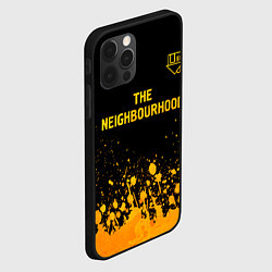 Чехол для iPhone 12 Pro Max The Neighbourhood - gold gradient: символ сверху, цвет: 3D-черный — фото 2
