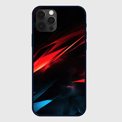 Чехол для iPhone 12 Pro Max Red black abstract, цвет: 3D-черный