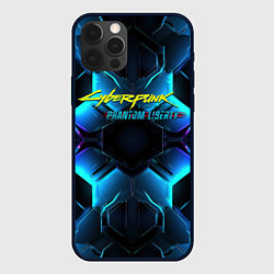 Чехол для iPhone 12 Pro Max Cyberpunk 2077 neon texture, цвет: 3D-черный