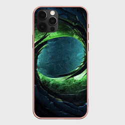 Чехол iPhone 12 Pro Max Объемная зеленая абстракция