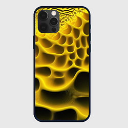 Чехол для iPhone 12 Pro Max Yellow background, цвет: 3D-черный