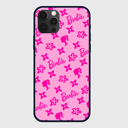 Чехол для iPhone 12 Pro Max Барби паттерн розовый, цвет: 3D-черный