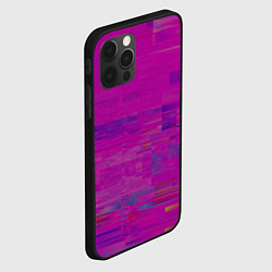 Чехол для iPhone 12 Pro Max Фиолетово византийский глитч, цвет: 3D-черный — фото 2
