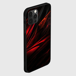 Чехол для iPhone 12 Pro Max Black red background, цвет: 3D-черный — фото 2