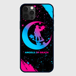 Чехол для iPhone 12 Pro Max Angels of Death - neon gradient, цвет: 3D-черный