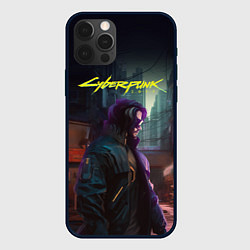 Чехол для iPhone 12 Pro Max Cyberpunk 2077 - Keanu Reeves, цвет: 3D-черный