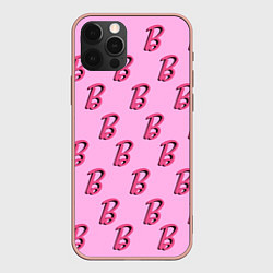 Чехол для iPhone 12 Pro Max B is for Barbie, цвет: 3D-светло-розовый